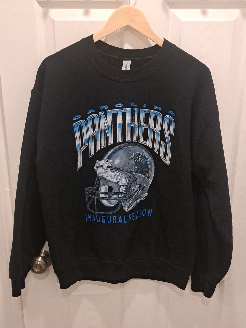 Carolina Panthers Black Graphic Crewneck Sweatshirt